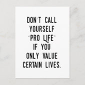 Carte Postale Ne vous appelez pas Anti-avortement si... (Devant)