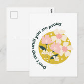 Carte Postale Ne vous arrêtez pas tant que vous n’êtes pas fier  (Devant / Derrière)