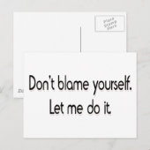 Carte Postale Ne vous blâmez pas (Devant / Derrière)