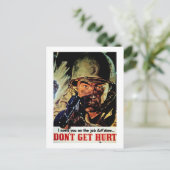 Carte Postale Ne vous blessez pas (Debout devant)