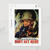 Carte Postale Ne vous blessez pas (Devant / Derrière)