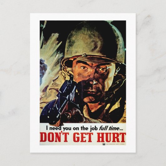 Carte Postale Ne vous blessez pas (Devant)