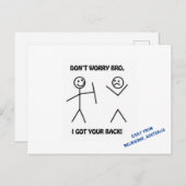 Carte Postale Ne vous inquiétez pas, j'ai eu vos Stickmen dos St (Devant / Derrière)