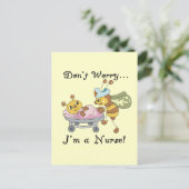 Carte Postale Ne vous inquiétez pas Je suis une infirmière T-shi (Debout devant)