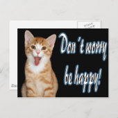 Carte Postale Ne vous inquiétez pas, soyez heureux (Devant / Derrière)