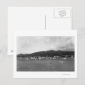 Carte Postale Neah Bay, WA Vue avec bateaux de pêche Photographi (Devant / Derrière)