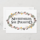 Carte Postale néanmoins, elle a persisté (Devant / Derrière)