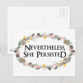 Carte Postale néanmoins, elle a persisté (Devant / Derrière)