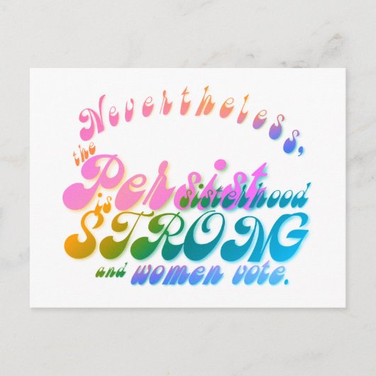 Carte Postale Néanmoins, elle a persisté (Devant)