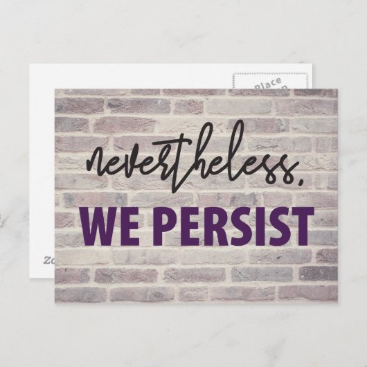 Carte Postale Néanmoins, nous persistons. 10/100 mars des femmes (Devant / Derrière)