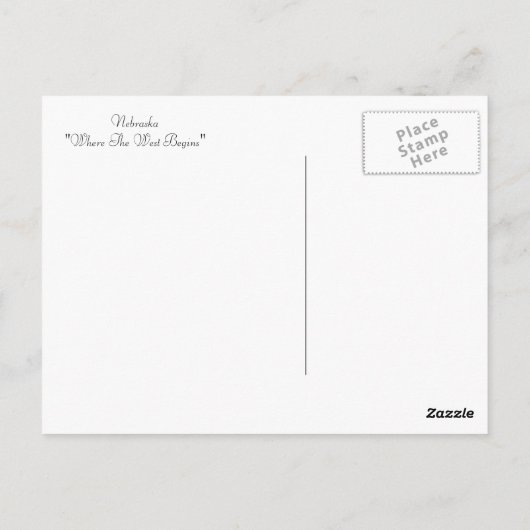 Carte Postale Nebraska (Dos)