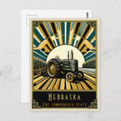 Carte Postale Nebraska | Art déco (Devant / Derrière)