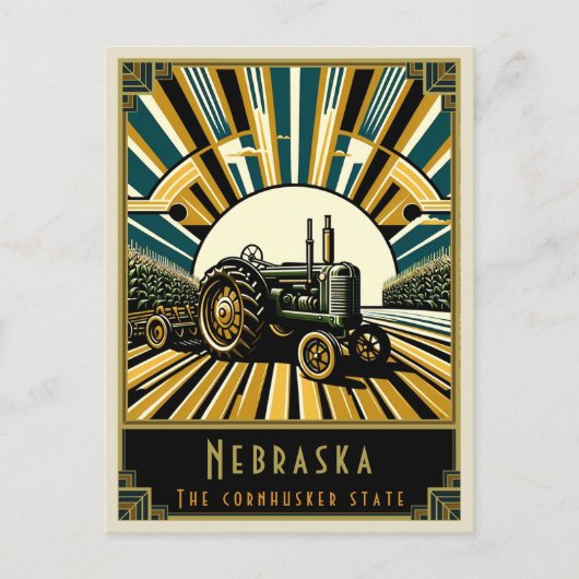 Carte Postale Nebraska | Art déco (Devant)