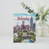 Carte Postale Nebraska City Skyline Omaha (Debout devant)