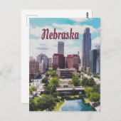 Carte Postale Nebraska City Skyline Omaha (Devant / Derrière)