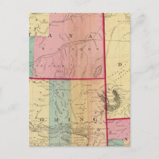 Carte Postale Nebraska et Dakotas (Devant)