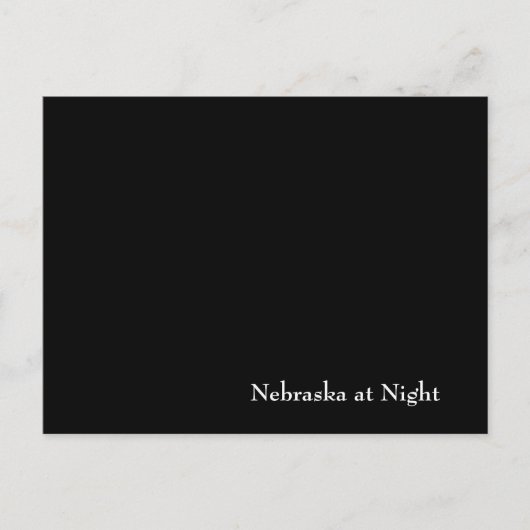 Carte Postale Nebraska la nuit (Devant)