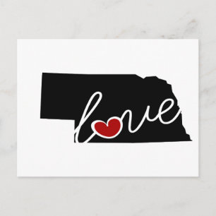 Carte Postale Nebraska Love !  Cadeaux pour NE Lovers
