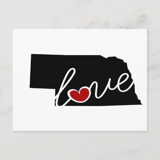 Carte Postale Nebraska Love !  Cadeaux pour NE Lovers (Devant)