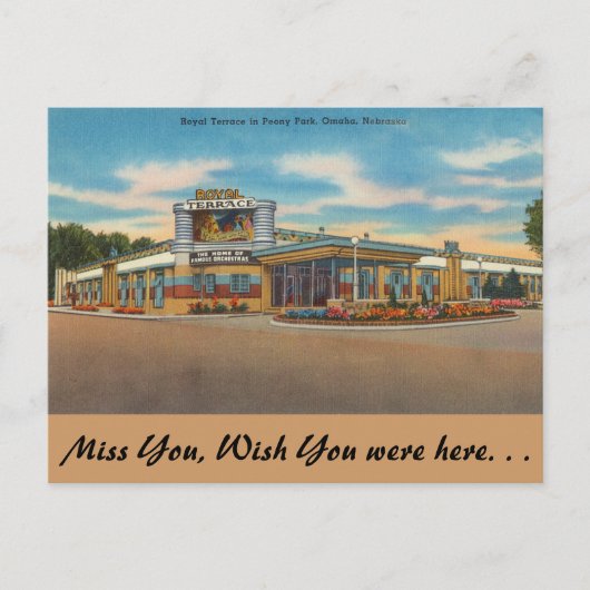 Carte Postale Nebraska, Royal Terrace, Peony Park, Omaha (Devant)