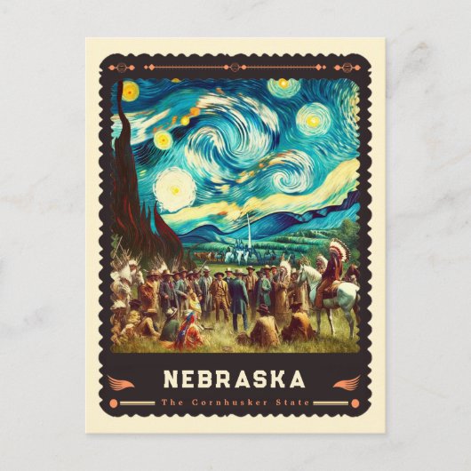 Carte Postale Nebraska | Vincent Van Gogh inspiré (Devant)