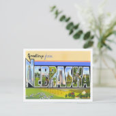 Carte postale Nebraska Vintage Big Letters (Debout devant)