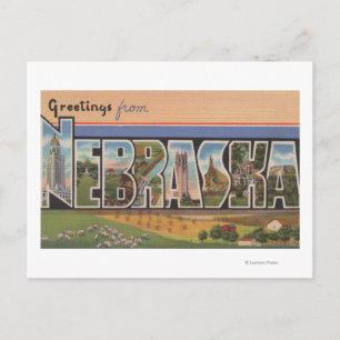 Carte Postale NebraskaScènes de grandes lettresNebraska