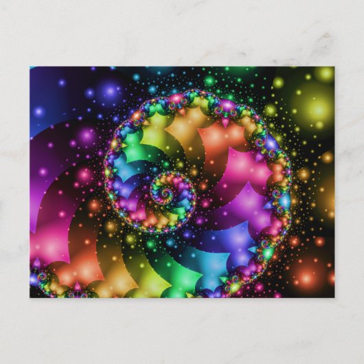 Carte Postale Nebula arc-en-ciel fractale (Devant)