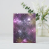 Carte Postale Nebula Cool colorée et étoiles dans l'espace (Debout devant)