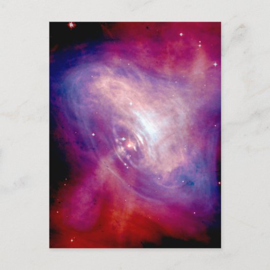 Carte Postale Nebula de crabe Espace de la NASA (Devant)