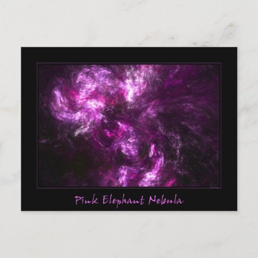 Carte Postale Nebula d'éléphant rose (Devant)