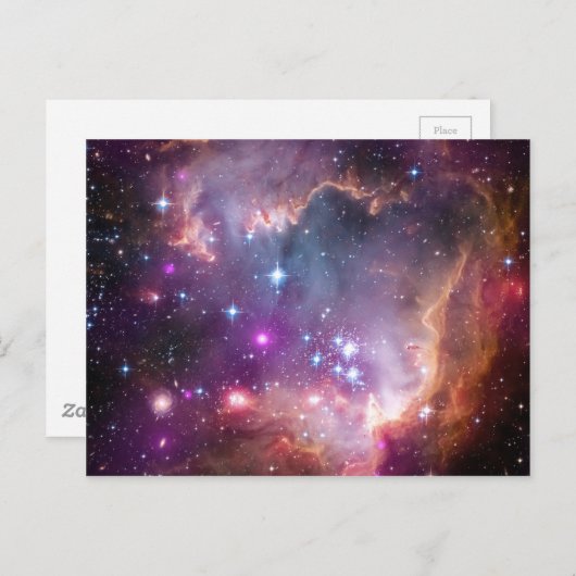 Carte Postale Nebula espace lumineux étoiles galaxie hipster gee (Devant / Derrière)