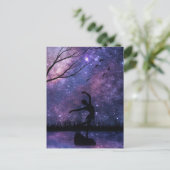 Carte Postale Nebula Sky Dancer Silhouette - violet et rose (Debout devant)