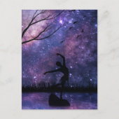 Carte Postale Nebula Sky Dancer Silhouette - violet et rose (Devant)