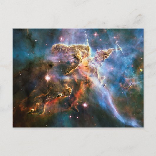 Carte Postale nébuleuse de galaxie spatiale. Les étoiles de l'un (Devant)