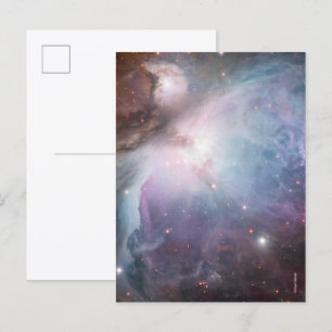 Carte Postale Nébuleuse Orion Astronomie bleu marron beige ciel 