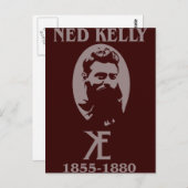 Carte Postale Ned Kelly Design (Devant / Derrière)