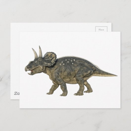 Carte Postale Nedoceratops Dinosaur en cours d'exécution (Devant / Derrière)