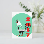 Carte Postale Née en  Anniversaire de l'année du Coq chinois 201 (Debout devant)