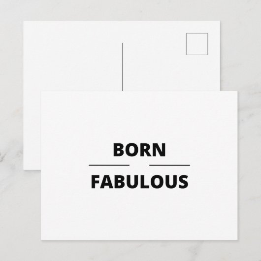 CARTE POSTALE NÉE FABULEUSE (Devant / Derrière)
