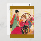 Carte Postale Needlework Vintage 1923 (Devant / Derrière)