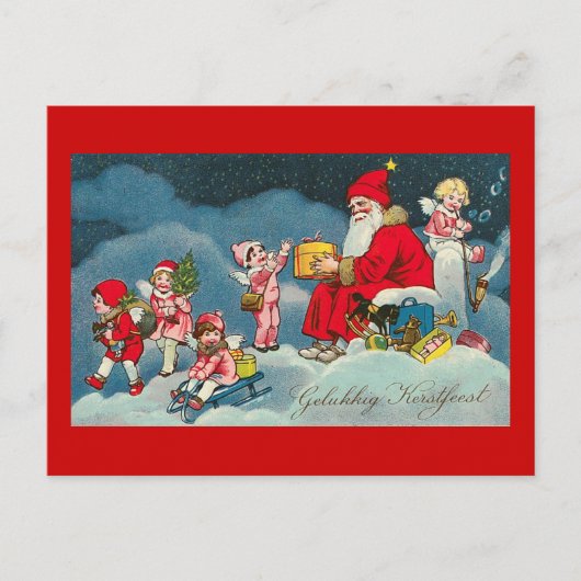 Carte postale néerlandaise vintage de "Gelukkig (Devant)