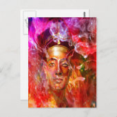 Carte Postale Nefertiti reine égyptienne (Devant / Derrière)