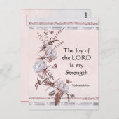 Carte Postale Nehemiah 8:10 The Joy of the Lord is my Strength (Devant / Derrière)