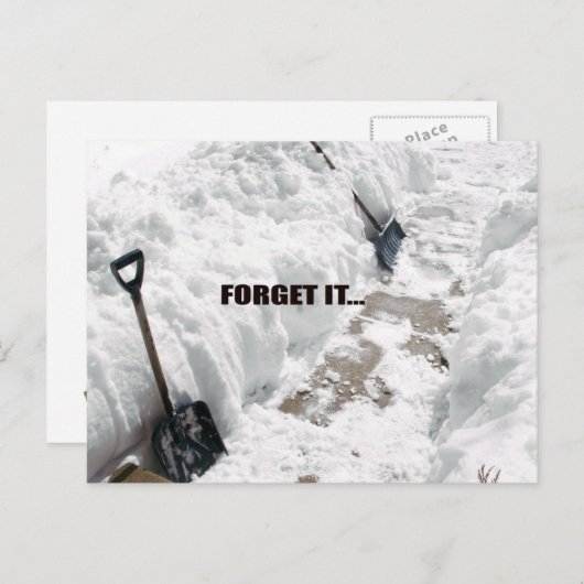 Carte Postale neige (Devant / Derrière)