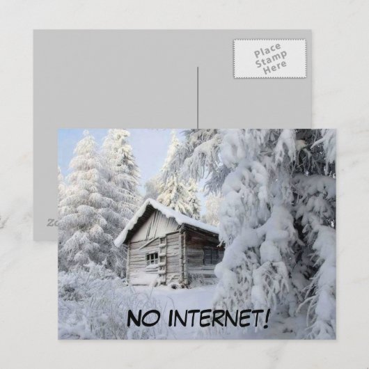 Carte Postale Neige (Devant / Derrière)