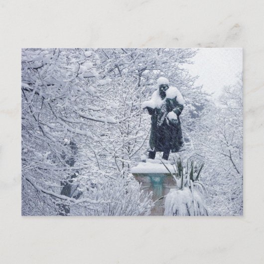 Carte Postale Neige à Cardiff (Devant)