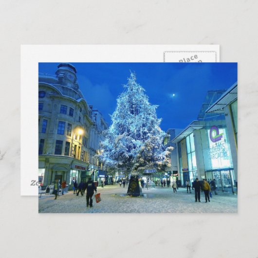 Carte Postale Neige à Cardiff (Devant / Derrière)