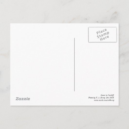 Carte Postale Neige à Cardiff (Dos)