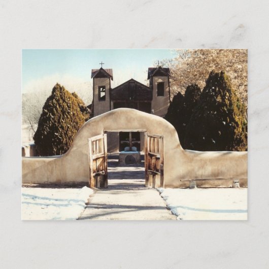 Carte Postale Neige à Chimayo (Devant)